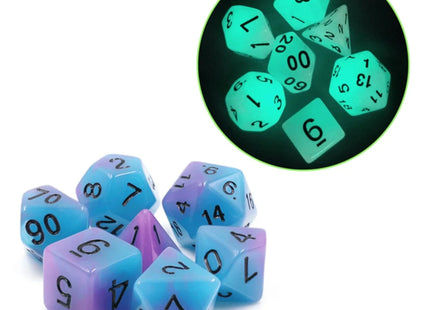 Gamers Guild AZ Foam Brain Games Glow in the Dark Supernova RPG Dice Set Foam Brain Games