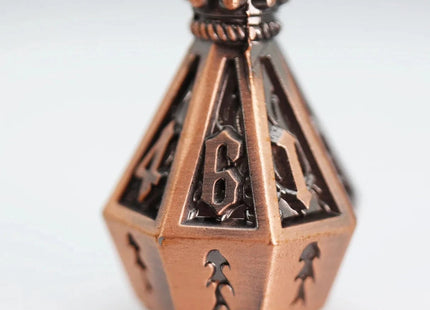 Gamers Guild AZ Foam Brain Games Moonlit Lantern: Coppered Flames - Metal RPG Dice Set Foam Brain Games