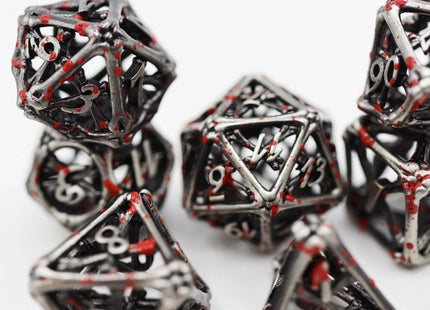 Gamers Guild AZ Foam Brain Games Vampire Bones - Hollow Metal RPG Dice Set Foam Brain Games