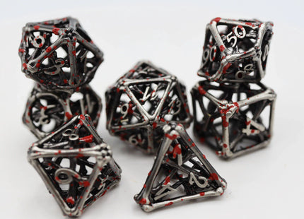 Gamers Guild AZ Foam Brain Games Vampire Bones - Hollow Metal RPG Dice Set Foam Brain Games