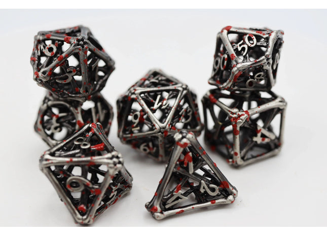 Gamers Guild AZ Foam Brain Games Vampire Bones - Hollow Metal RPG Dice Set Foam Brain Games