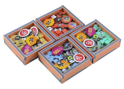 Gamers Guild AZ Folded Space Folded Space: Board Game Insert for Dinosaur World (Color) ACD Distribution