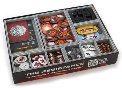 Gamers Guild AZ Folded Space Folded Space: Board Game Insert for Flash Point: Fire Rescue with Three Expansions ACD Distribution