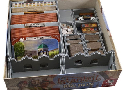 Gamers Guild AZ Folded Space Folded Space: Board Game Insert for Instanbul Regular or Big Box & Mocha & Baksheesh & Letters & Seals ACD Distribution