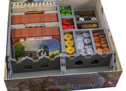 Gamers Guild AZ Folded Space Folded Space: Board Game Insert for Instanbul Regular or Big Box & Mocha & Baksheesh & Letters & Seals ACD Distribution