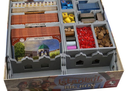 Gamers Guild AZ Folded Space Folded Space: Board Game Insert for Instanbul Regular or Big Box & Mocha & Baksheesh & Letters & Seals ACD Distribution