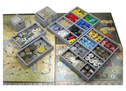 Gamers Guild AZ Folded Space Folded Space: Board Game Insert for Orleans, including 5th Player Expansion Version 3 ACD Distribution