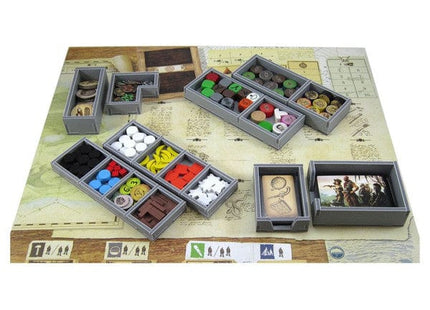 Gamers Guild AZ Folded Space Folded Space: Board Game Insert for Robinson Crusoe 2nd Edition and Voyage of the Beagle Volume 1st Expansion ACD Distribution