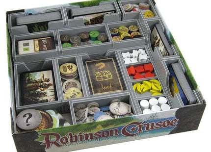 Gamers Guild AZ Folded Space Folded Space: Board Game Insert for Robinson Crusoe 2nd Edition and Voyage of the Beagle Volume 1st Expansion ACD Distribution