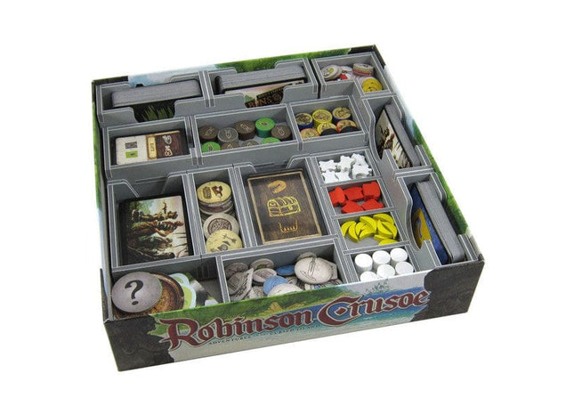 Gamers Guild AZ Folded Space Folded Space: Board Game Insert for Robinson Crusoe 2nd Edition and Voyage of the Beagle Volume 1st Expansion ACD Distribution