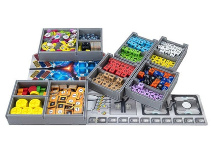 Gamers Guild AZ Folded Space Folded Space: Board Game Insert for Roll for the Galaxy with Ambition and Rivalry Expansions Version 2 ACD Distribution