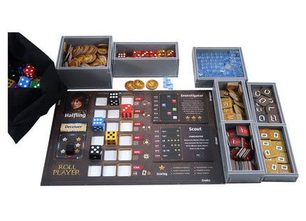 Gamers Guild AZ Folded Space Folded Space: Board Game Insert for Roll Player plus Monsters & Minions and Fiends & Familiars Expansions ACD Distribution