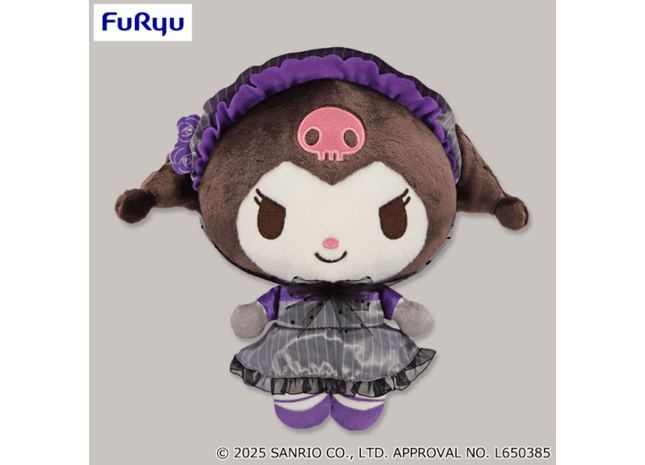 Gamers Guild AZ Furyu Sanrio Kuromi Nostalgic Monochrome BIG Plush, 11" JBK International