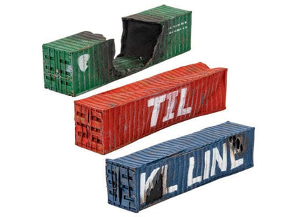 Gamers Guild AZ Gale Force Nine Battlefield in a Box: Damaged 40ft Containers Battlefront Group