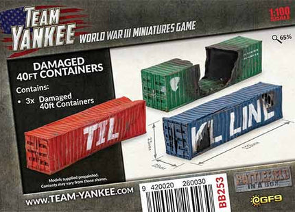 Gamers Guild AZ Gale Force Nine Battlefield in a Box: Damaged 40ft Containers Battlefront Group