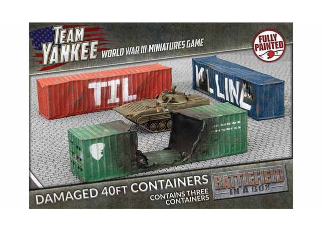 Gamers Guild AZ Gale Force Nine Battlefield in a Box: Damaged 40ft Containers Battlefront Group