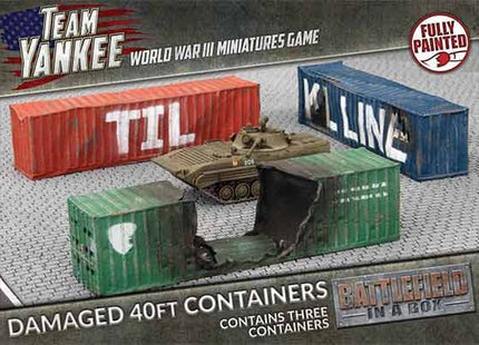 Gamers Guild AZ Gale Force Nine Battlefield in a Box: Damaged 40ft Containers - Black Friday Battlefront Group