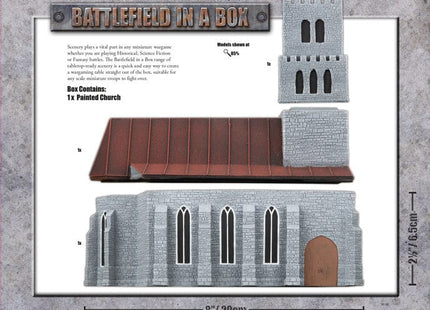 Gamers Guild AZ Gale Force Nine Battlefield in a Box: Estate House - Caen Church - Alternative Paint Scheme (Limited Edition) Battlefront Group