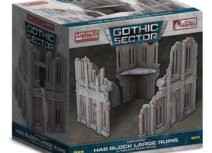 Gamers Guild AZ Gale Force Nine Battlefield in a Box: Gothic Sector: Castograd Hab Block Large Ruins Battlefront Group