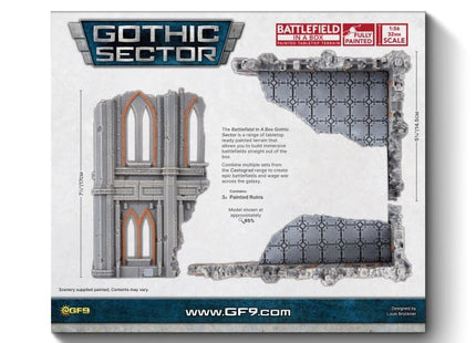 Gamers Guild AZ Gale Force Nine Battlefield in a Box: Gothic Sector: Castograd Hab Block Large Ruins Battlefront Group