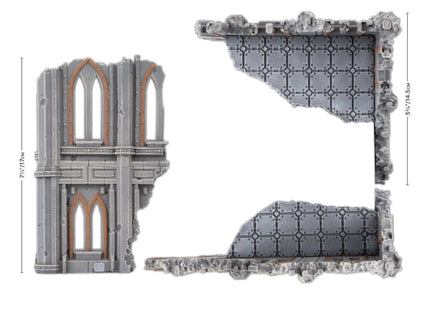 Gamers Guild AZ Gale Force Nine Battlefield in a Box: Gothic Sector: Castograd Hab Block Large Ruins Battlefront Group