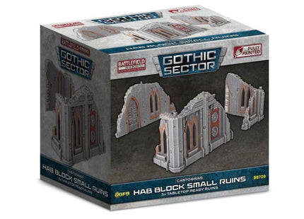 Gamers Guild AZ Gale Force Nine Battlefield in a Box: Gothic Sector: Castograd Hab Block Small Ruins Battlefront Group