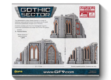 Gamers Guild AZ Gale Force Nine Battlefield in a Box: Gothic Sector: Castograd Hab Block Small Ruins Battlefront Group