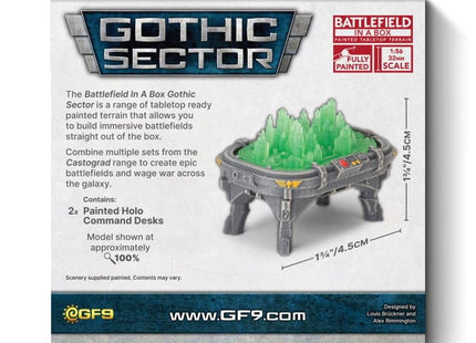 Gamers Guild AZ Gale Force Nine Battlefield in a Box: Gothic Sector: Castograd Holo Command Desks Battlefront Group