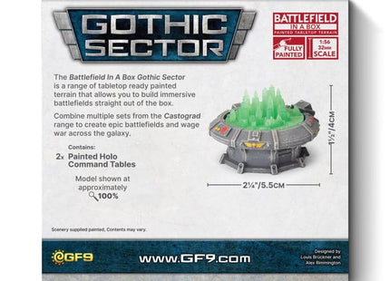 Gamers Guild AZ Gale Force Nine Battlefield in a Box: Gothic Sector: Castograd Holo Command Tables Battlefront Group