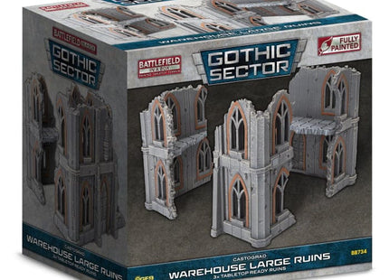 Gamers Guild AZ Gale Force Nine Battlefield in a Box: Gothic Sector: Castograd Warehouse Large Ruins Battlefront Group