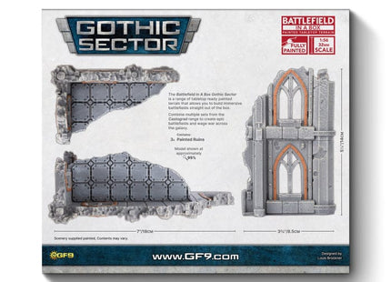 Gamers Guild AZ Gale Force Nine Battlefield in a Box: Gothic Sector: Castograd Warehouse Large Ruins Battlefront Group