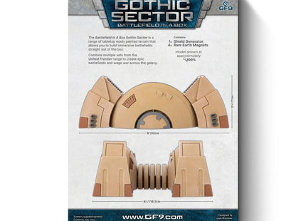 Gamers Guild AZ Gale Force Nine Battlefield In A Box: Gothic Sector: United Frontier Shield Generator Battlefront Group