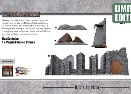 Gamers Guild AZ Gale Force Nine Battlefield in a Box: Ruined Church - Alternative Paint Scheme (Limited Edition) Battlefront Group