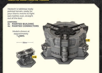 Gamers Guild AZ Gale Force Nine Hextech: Industrial Fluidworks - Large Storage Tanks (Pre-Order) Battlefront Group