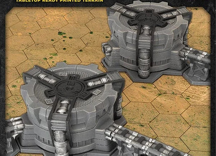 Gamers Guild AZ Gale Force Nine Hextech: Industrial Fluidworks - Large Storage Tanks (Pre-Order) Battlefront Group