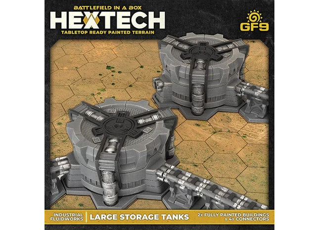 Gamers Guild AZ Gale Force Nine Hextech: Industrial Fluidworks - Large Storage Tanks (Pre-Order) Battlefront Group