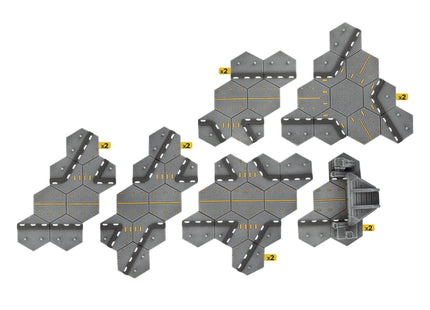 Gamers Guild AZ Gale Force Nine Hextech: Trinity City: Highway Exits and Tunnels Battlefront Group