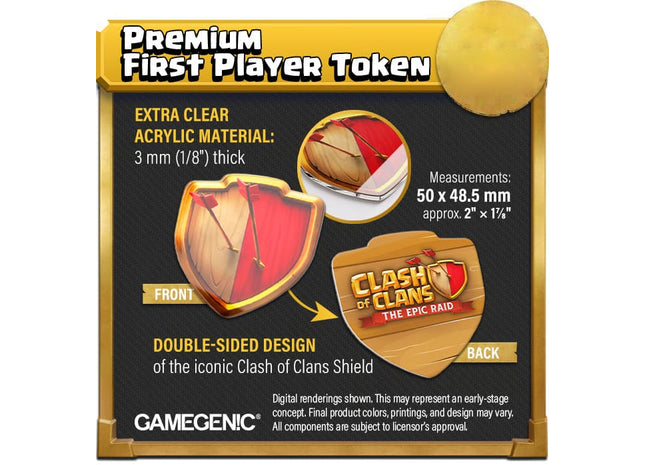 Gamers Guild AZ Gamegenic Clash of Clans: Premium First Player Token (Pre-Order) Asmodee