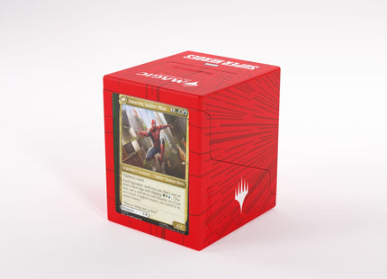 Gamers Guild AZ Gamegenic Gamegenic: Bastion 100+ XL - Magic the Gathering | Marvel Super Heroes - Comic Burst Red (Pre-Order) Asmodee