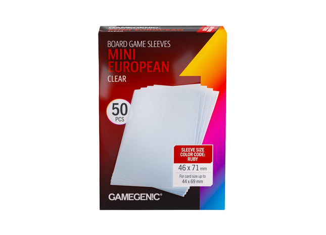 Gamers Guild AZ Gamegenic Gamegenic: Board Game Sleeves - Mini European Clear (Pre-Order) Asmodee