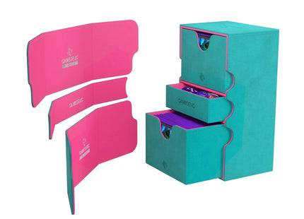 Gamers Guild AZ Gamegenic Gamegenic: Boxes - Stronghold 200+ XL Convertible - Pink/Teal (Pre-Order) Asmodee