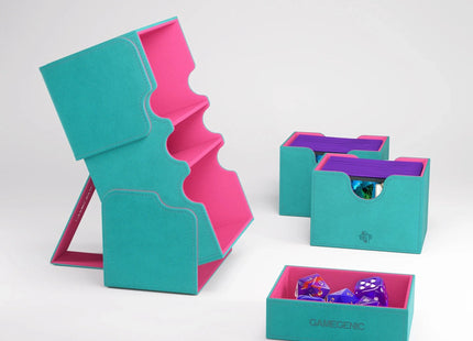 Gamers Guild AZ Gamegenic Gamegenic: Boxes - Stronghold 200+ XL Convertible - Pink/Teal (Pre-Order) Asmodee