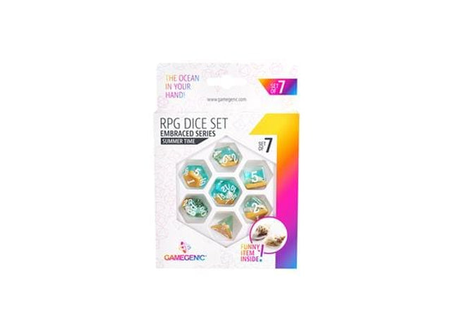 Gamers Guild AZ Gamegenic Gamegenic Dice: Embraced Series - Summer Time - RPG Dice Set (7pcs) Asmodee