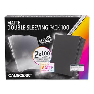 Gamers Guild AZ Gamegenic Gamegenic: Double Sleeving Pack - Matte Black 100ct Asmodee