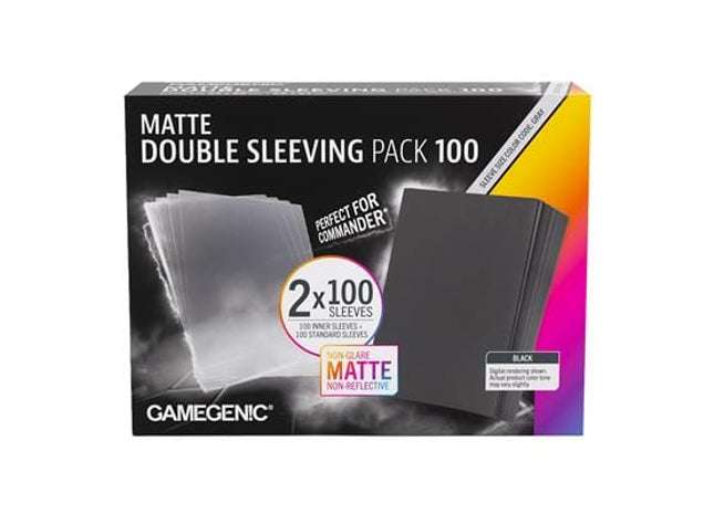 Gamers Guild AZ Gamegenic Gamegenic: Double Sleeving Pack - Matte Black 100ct Asmodee