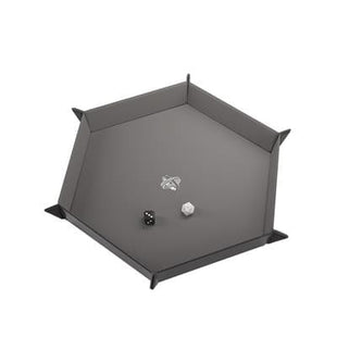 Gamers Guild AZ Gamegenic Gamegenic: Magnetic Dice Tray Hexagonal Black/Gray (Pre-Order) Asmodee