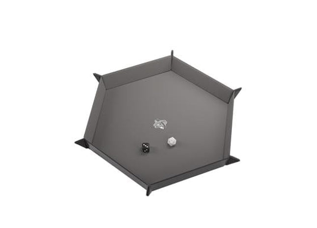 Gamers Guild AZ Gamegenic Gamegenic: Magnetic Dice Tray Hexagonal Black/Gray (Pre-Order) Asmodee