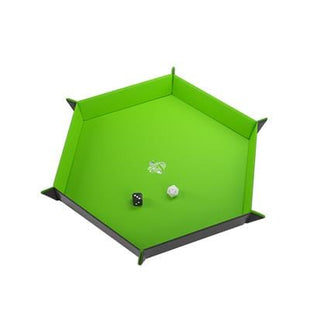 Gamers Guild AZ Gamegenic Gamegenic: Magnetic Dice Tray Hexagonal Black/Green - Black Friday Asmodee