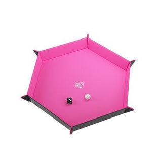 Gamers Guild AZ Gamegenic Gamegenic: Magnetic Dice Tray Hexagonal Black/Pink - Black Friday Asmodee