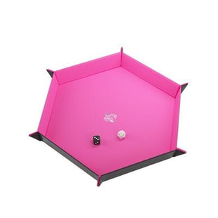 Gamers Guild AZ Gamegenic Gamegenic: Magnetic Dice Tray Hexagonal Black/Pink (Pre-Order) Asmodee